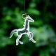 Glass Multicolor Horse Christmas Tree Decoration Ornaments Set of 6 Pcs